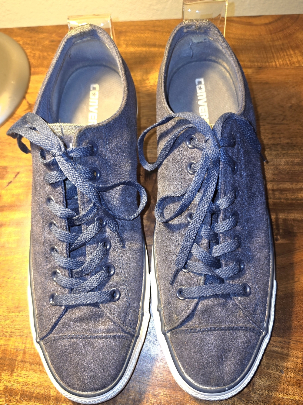 Converse Navy Suede Low-Top Sneakers